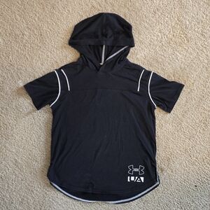 Under Armour Short Sleeve Heat Gear Activewear Hoodie, Youth MED